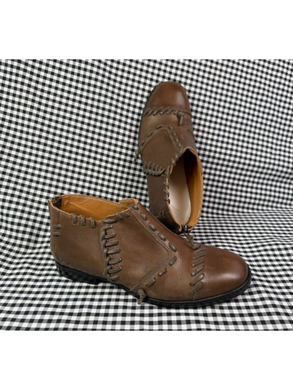Maison Martin Margiela Line 22 Whipstitch Leather Ankle Boot EU 36 US 6 Italy